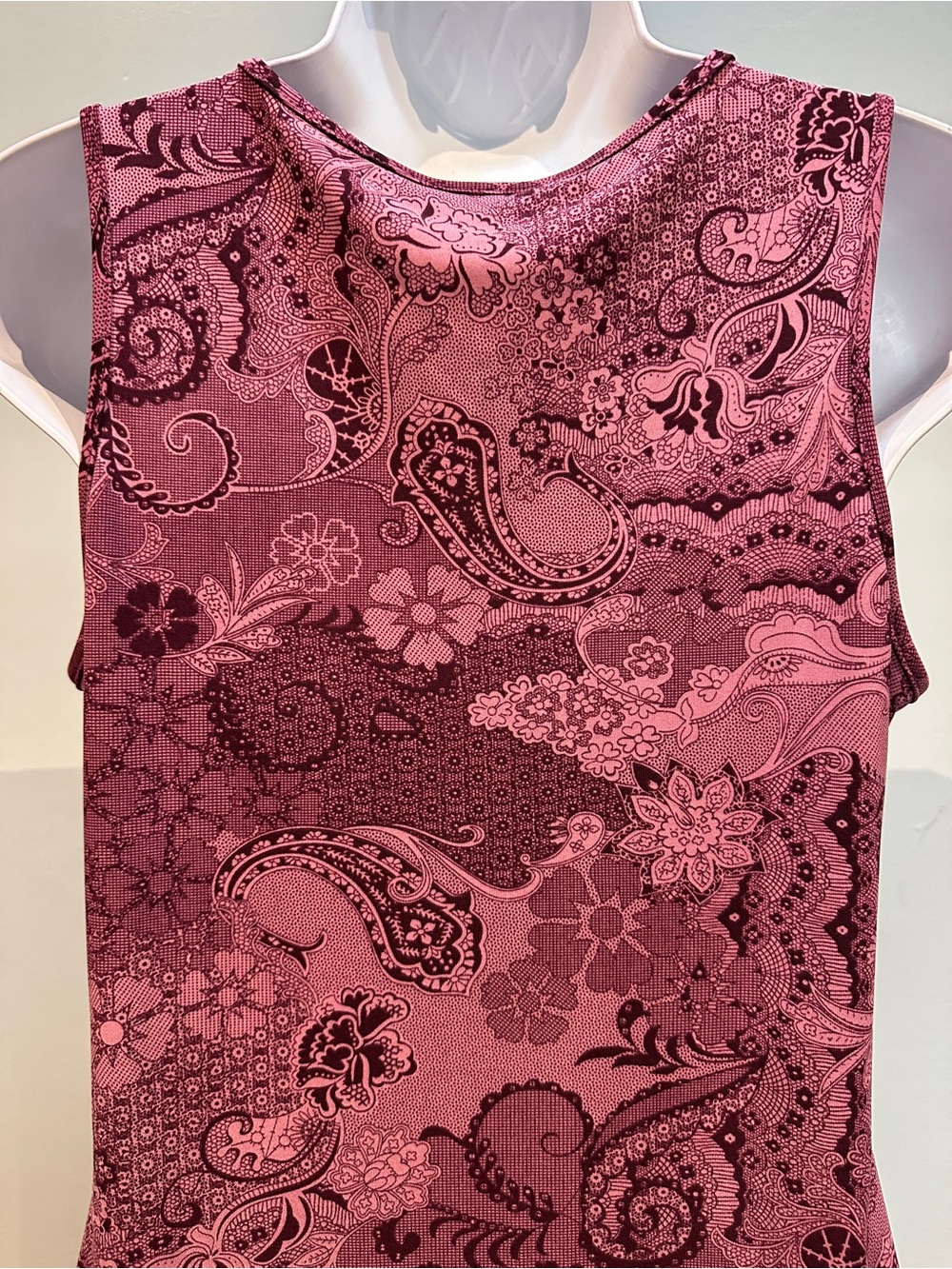 Ann Taylor Purple Patterned Dress Medium - Picture 4 of 13
